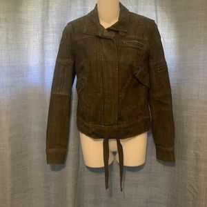 Ladies Free People 1970 Denim Jacket size 6 Grey Faded Black Stretch